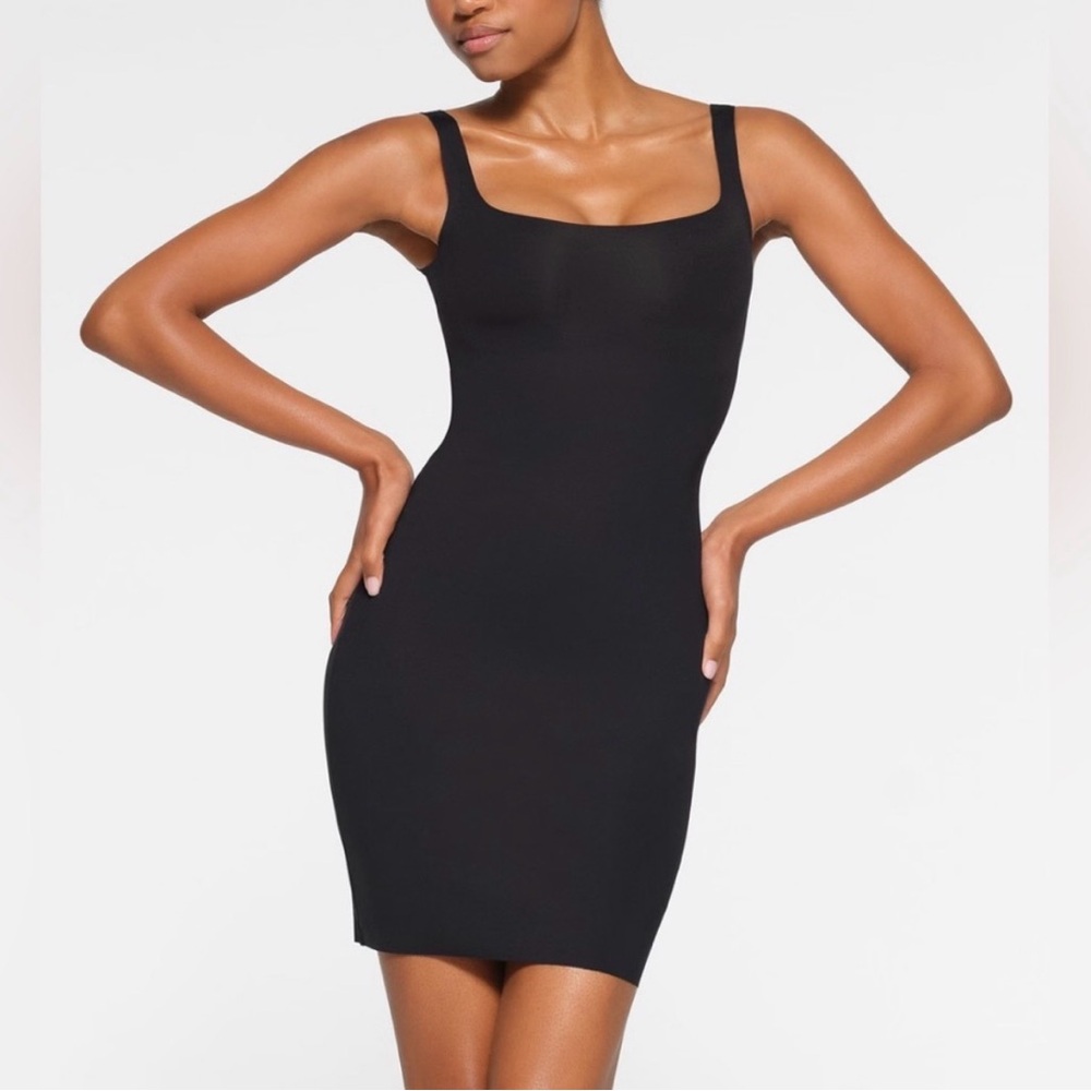 Skims Sleek Black Shapewear Dress